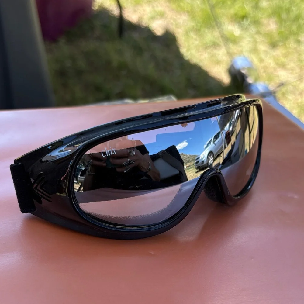 Black Moto Glasses Goggles